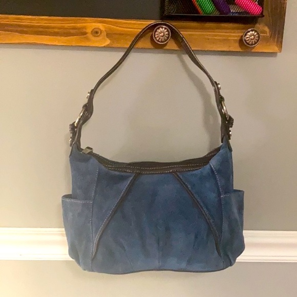 Tignanello Suede Shoulder Bag